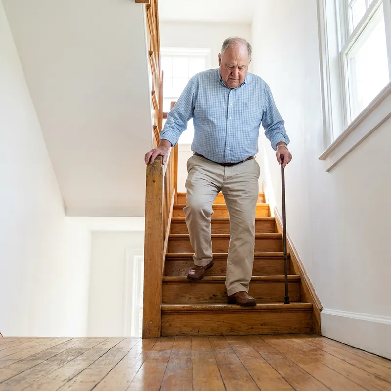 Regular canes not offer enough support on stairs